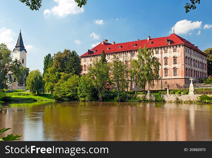 Castle in Libochovice (Czech Republic) is one of the most outstanding early Baroque buildings in the country. There was originally a Gothic stronghold in this place, rebuilt between 1560 and 1564 into a castle.