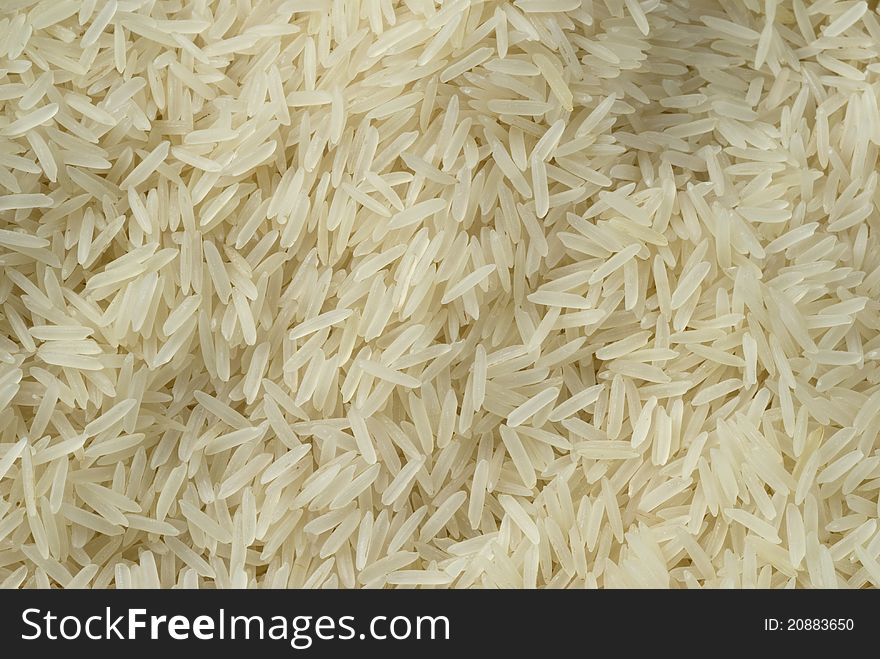 Long grain rice close shot