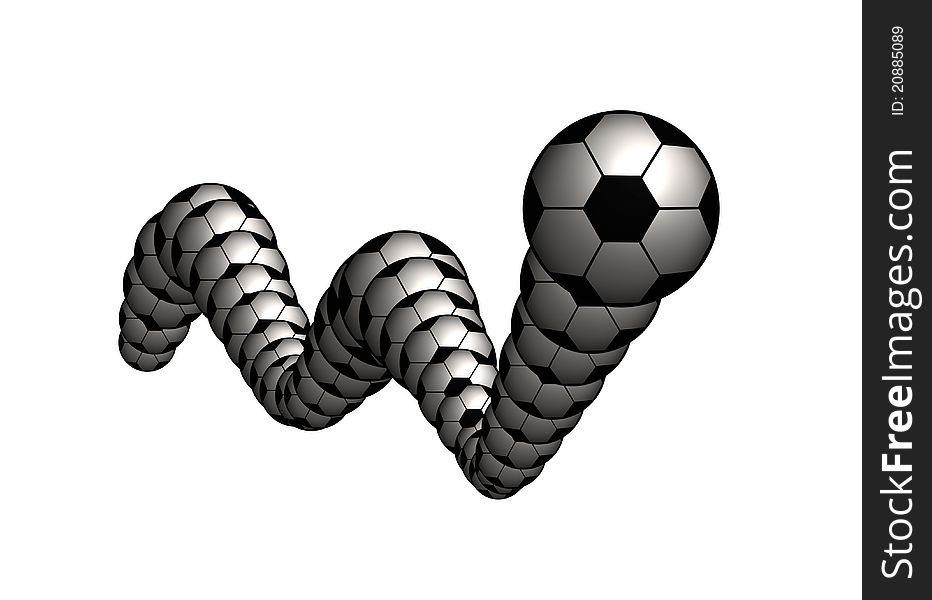 Balls of football isolated on a white background. Balls of football isolated on a white background