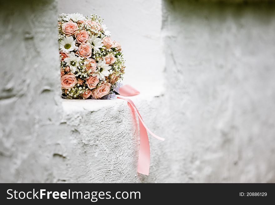 Close up of wedding bouquet