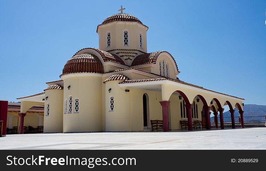 Greek church in Spili town, around Rethymno