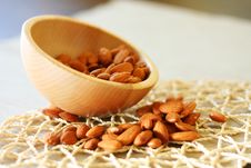 Bowl Of Almonds. Selective Focus Royalty Free Stock Photo Bowl Of Almonds. Selective Focus Royalty Free Stock Photo