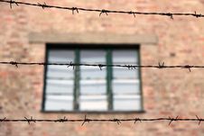 Building Behind Barbed Wire Fence Royalty Free Stock Images Building Behind Barbed Wire Fence Royalty Free Stock Images