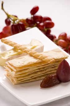 Pastry Entree With Fruit And Cheese Royalty Free Stock Image