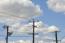 Power Electrical Lines Royalty Free Stock Images