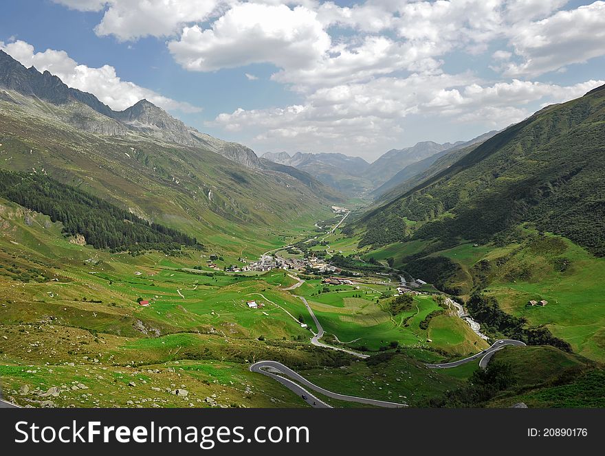 Landscape with swiss rocky mountains. Landscape with swiss rocky mountains