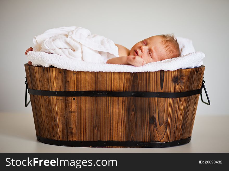 Portrait Of A Newborn Caucasian Girl