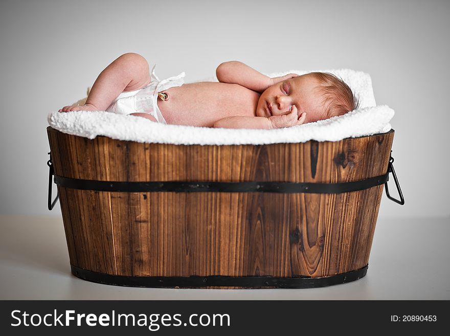 Portrait Of A Newborn Caucasian Girl