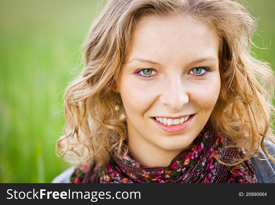 Young Girl In Wheat Field