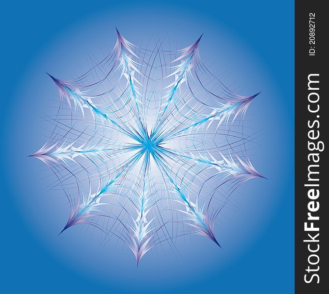 Abstract vector isolated snowflake. illustration. Abstract vector isolated snowflake. illustration