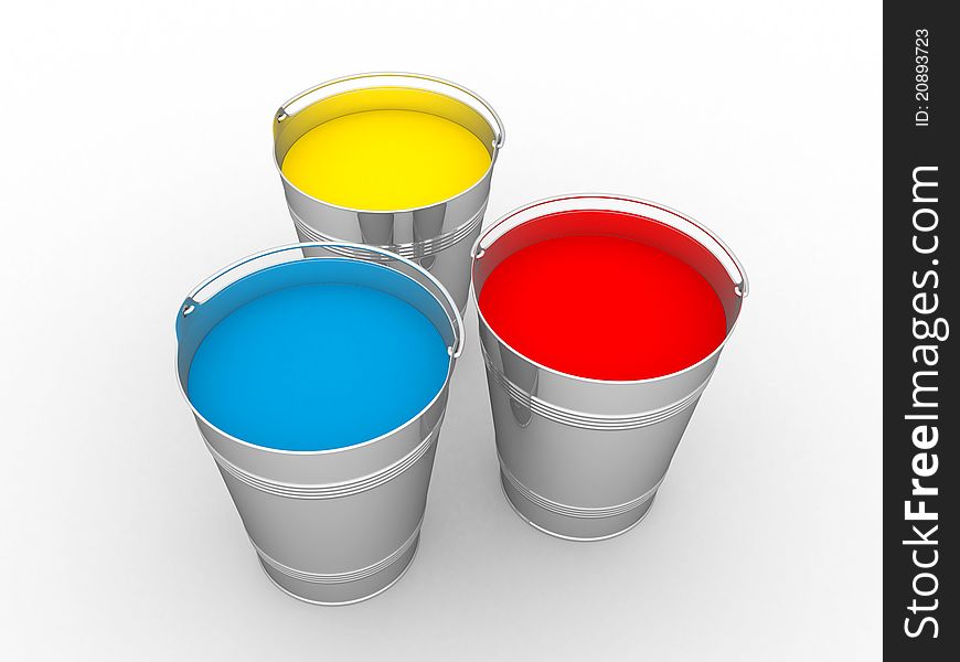 Buckets With A Paint