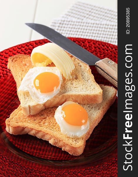 Fried Eggs And Toast