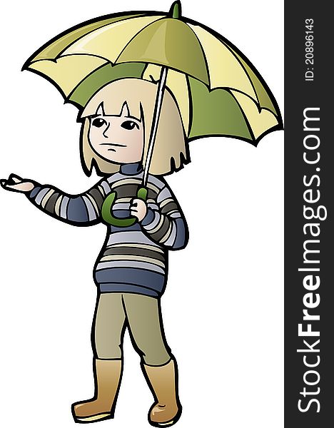 Boy With Umbrella