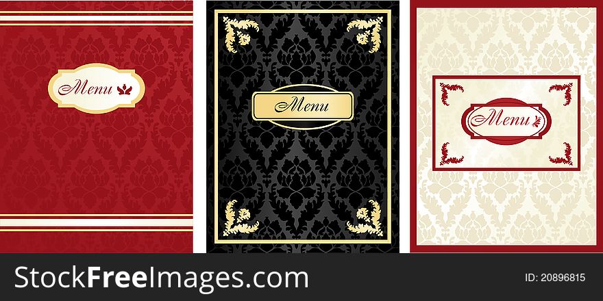 Menu on the floral background