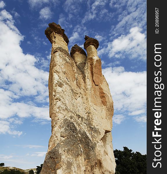 Three Chimneys Limestone Formation, Cappodocia