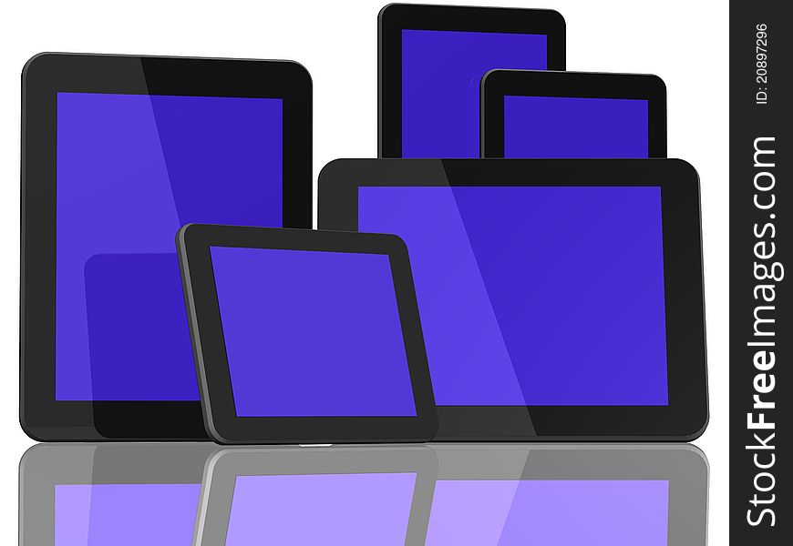 Group Of Tablet Computers