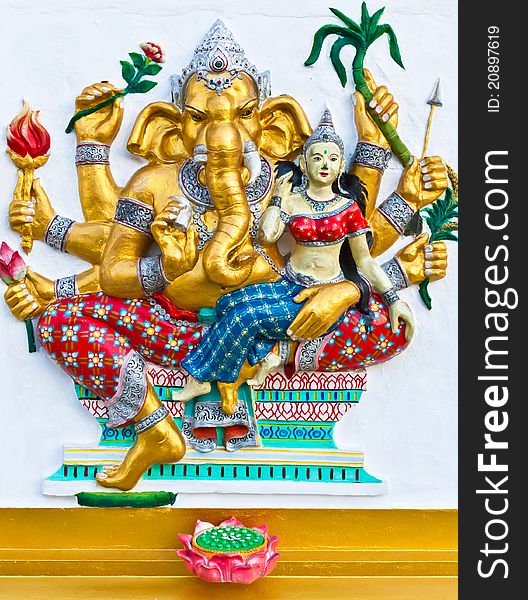 Ganesh is the god of India. Located in Thailand. Ganesh is the god of India. Located in Thailand