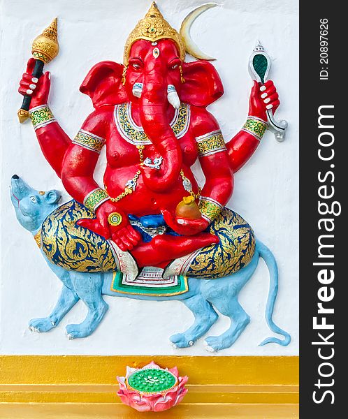 Ganesh is the god of India. Located in Thailand. Ganesh is the god of India. Located in Thailand