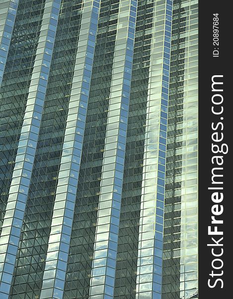 Shot of modern glass building showing details and abstract lines. Shot of modern glass building showing details and abstract lines.