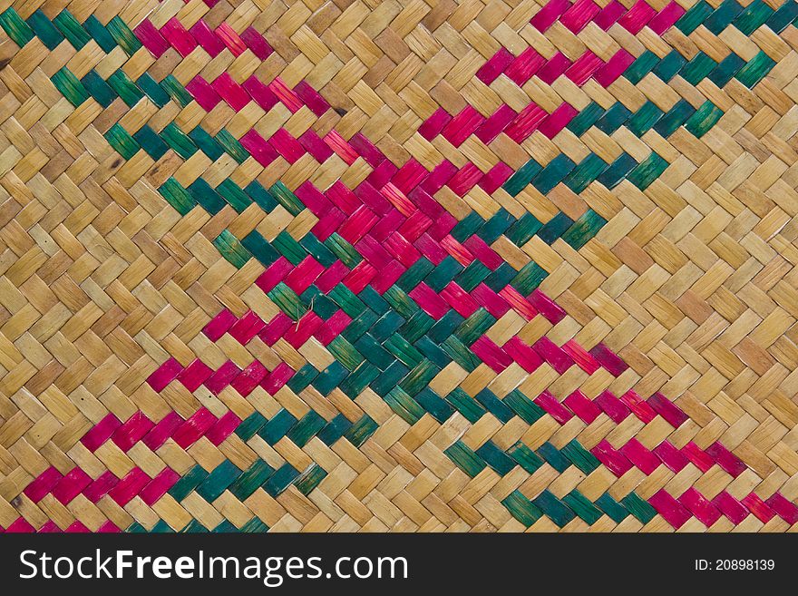 Texture Of Thai Native Weave Mat