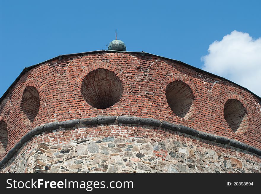 Fragment of castle the wall. Fragment of castle the wall