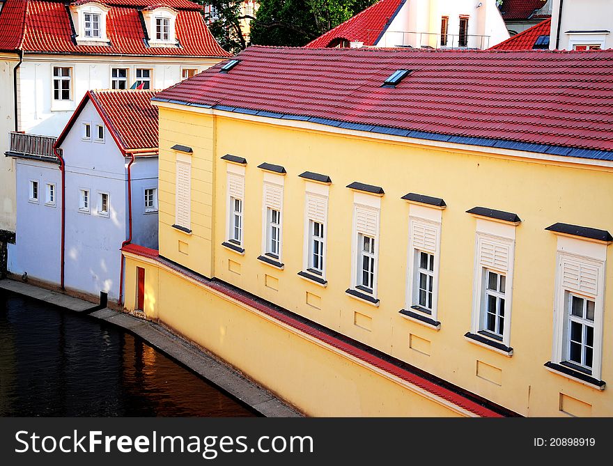 Colorful buildings in Prague, Czech republic. Colorful buildings in Prague, Czech republic