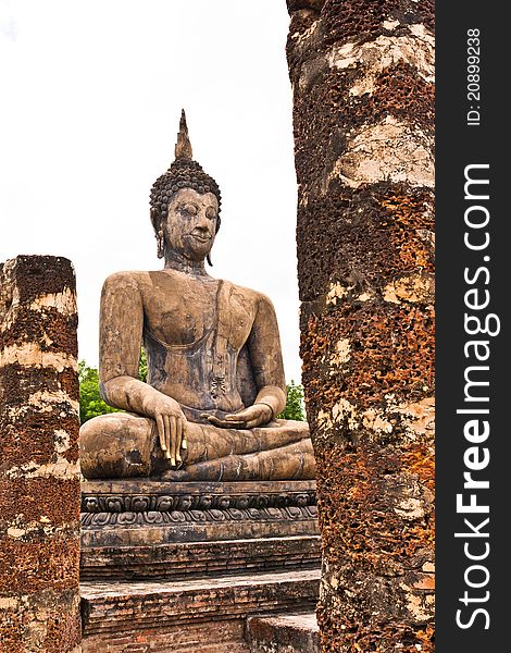 The ancient Sukhothai Historical Park in Thailand