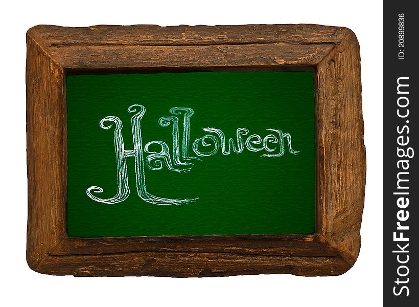 Hand writing on green bord with wooden framing. Hand writing on green bord with wooden framing