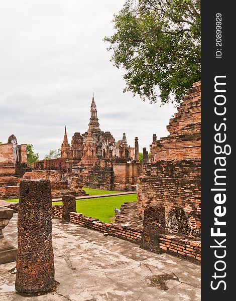 The ancient Sukhothai Historical Park in Thailand