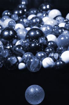 Glass-balls Concept In Blue Royalty Free Stock Photo Glass-balls Concept In Blue Royalty Free Stock Photo