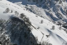 Mountainside In Northern Caucasia, Russia Royalty Free Stock Photography Mountainside In Northern Caucasia, Russia Royalty Free Stock Photography