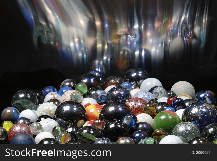 Glass, Balls With Blurred Reflection Effect