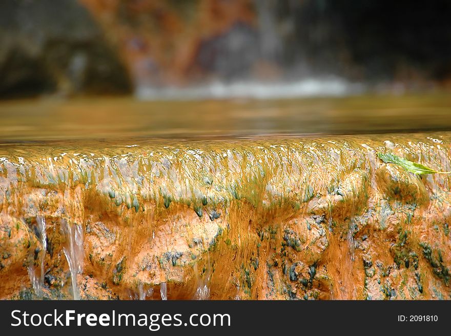 Exotic natural mineral pool in the Azores surrounded by forests. Exotic natural mineral pool in the Azores surrounded by forests