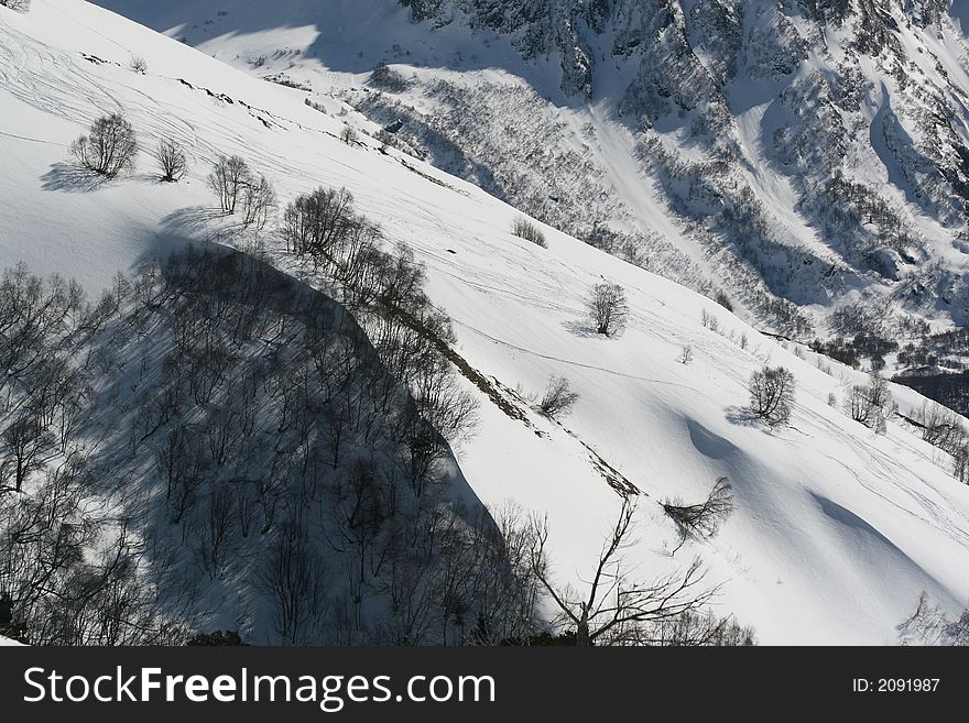 Mountainside in Northern Caucasia, Russia