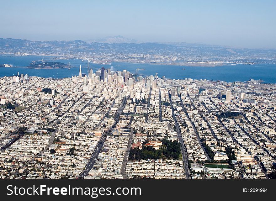 Aerial view of downtown San Francisco, California