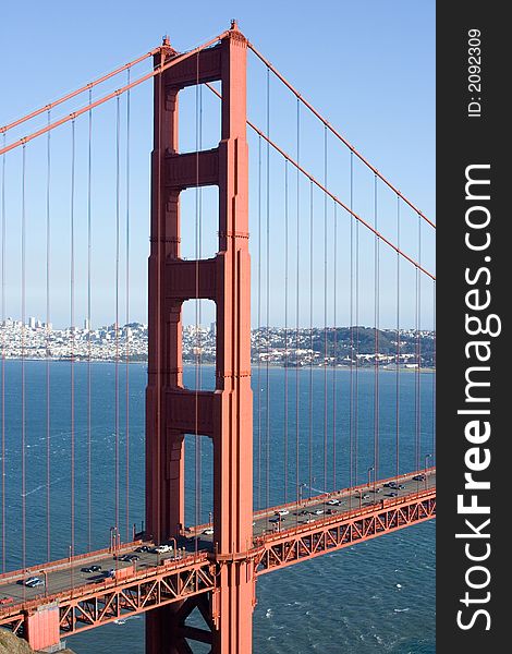 View of the Golden Gate Bridge, San Diego, San Francisco Bay