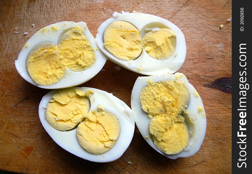 Two eggs with a two yolks. Two eggs with a two yolks