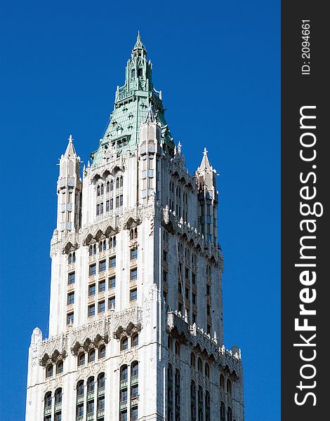 Skyscraper against a blue sky