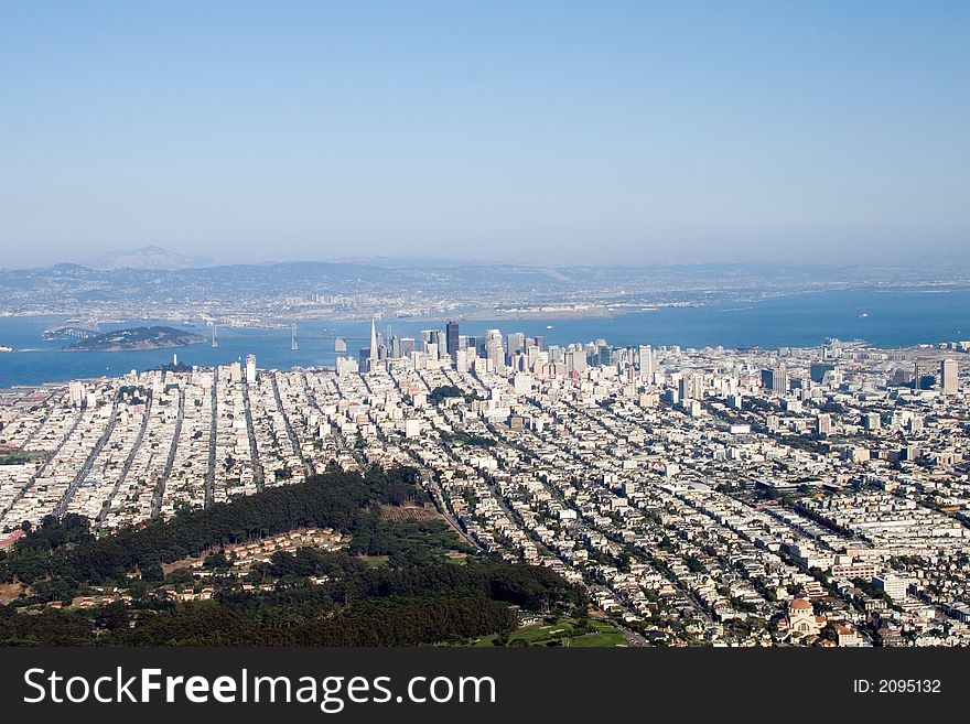 Aerial view of downtown San Francisco, California