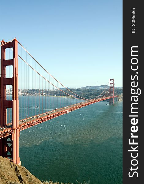 View of the Golden Gate Bridge, San Diego, San Francisco Bay