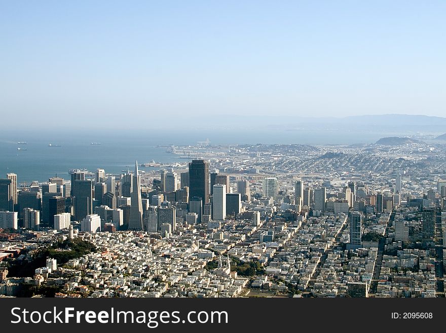 Aerial view of downtown San Francisco, California