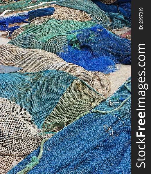 Colorful fishing nets