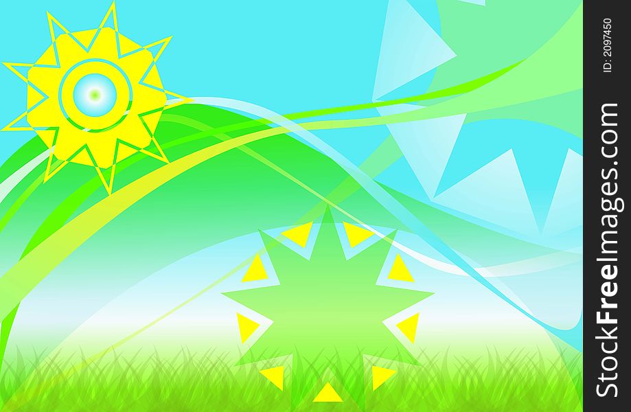 Spring, background, green, ornament, colour. Spring, background, green, ornament, colour