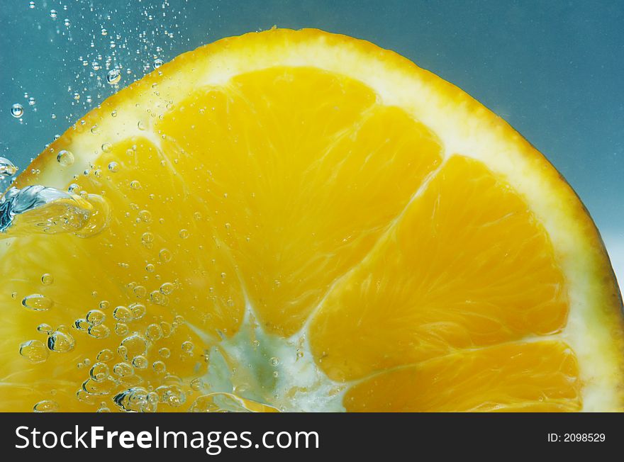 Orange fruit (photo taken under water) soft focus!. Orange fruit (photo taken under water) soft focus!