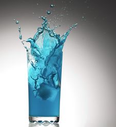 Splashes From A Glass With Water Stock Images Splashes From A Glass With Water Stock Images