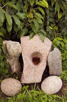 Original Stones In The Garden Royalty Free Stock Photos Original Stones In The Garden Royalty Free Stock Photos