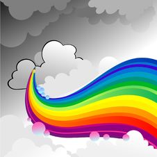 Cloudy Sky - Abstract Rainbow Pencil Series Royalty Free Stock Photos