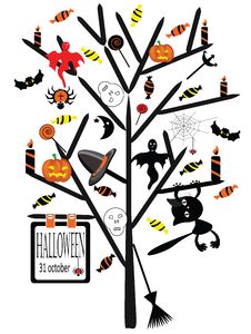 Halloween Tree Royalty Free Stock Image Halloween Tree Royalty Free Stock Image