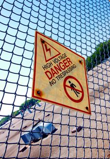 High Voltage Sign Royalty Free Stock Image High Voltage Sign Royalty Free Stock Image