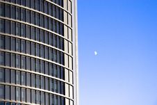 Building And Moon Stock Photo Building And Moon Stock Photo